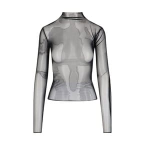 [프랭키샵]  긴팔 티셔츠 SS25 TULIA LONG SLEEVE MESH TEEBLACK 7325082