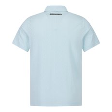 [23 SUMMER] 블루 남성 모노그램 반팔 칼라 티셔츠 511C2TO006