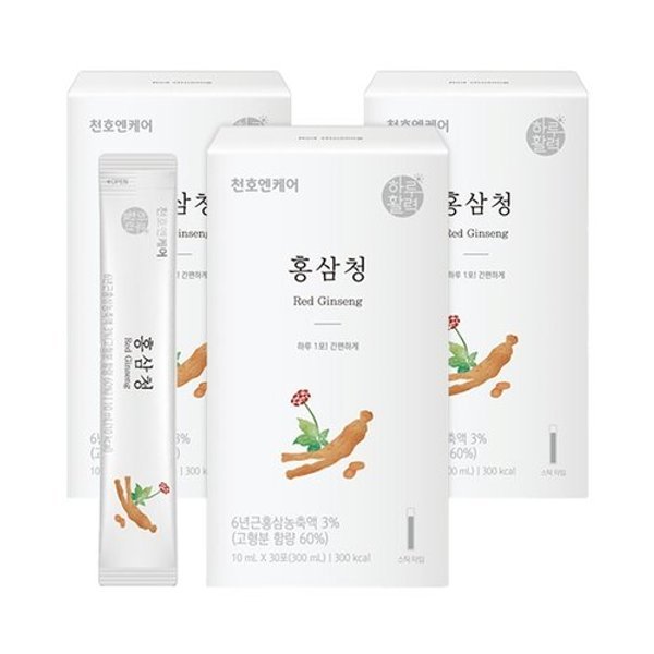 [천호앤케어]홍삼청(10ml x 30포) x 3Box