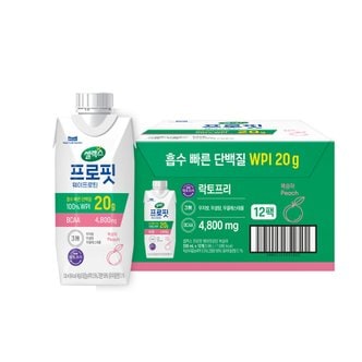 셀렉스 [본사직영] 프로핏  웨이프로틴 드링크 복숭아 1박스 (330ML x 12입)