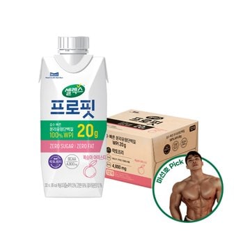 셀렉스 [본사직영] 프로핏  웨이프로틴 드링크 복숭아 1박스 (330ML x 12입)