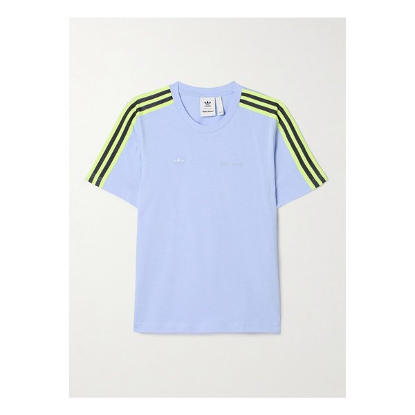 웨일스 보너 웨빙 트리밍  코튼 저지 티셔츠 블루 1647597333896455