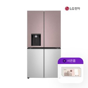 얼음정수기냉장고 엘지오브제 820L 핑크실버 W824SKV172S 월136000원 5년약정