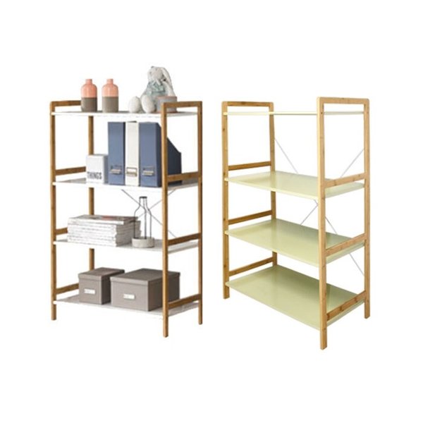 대나무 4단책장 70x37x104cm 선반 장식장 진열장 이케아 화분받침대 원목가구