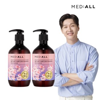 메디올 두피 청정 안티 헤어로스 샴푸 피치블라썸 480ml 2개