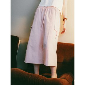 String cargo long skirt pink