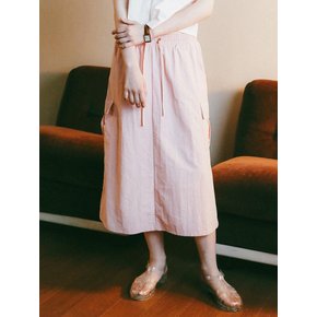 String cargo long skirt pink