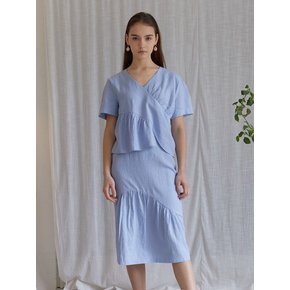 FAV LINEN SET SKIRT SKYBLUE