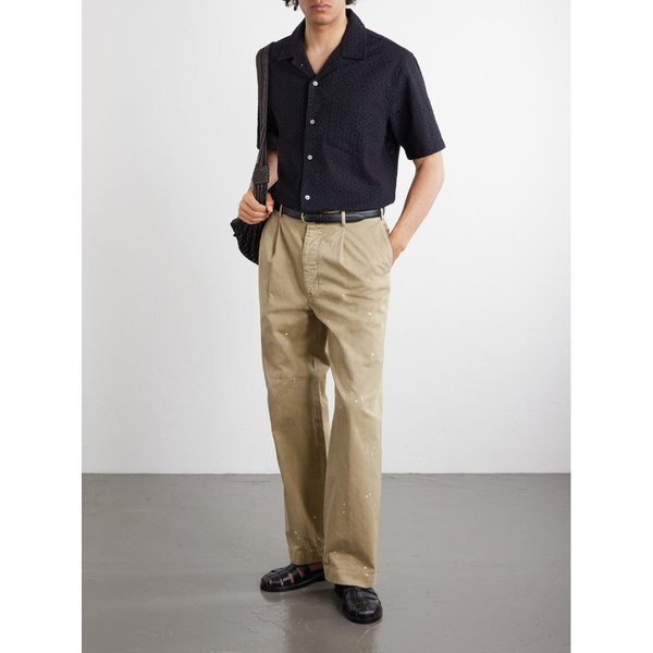 코리더 캠프 칼라 브로더리 앵글레즈 코튼 셔츠 46376663163008679