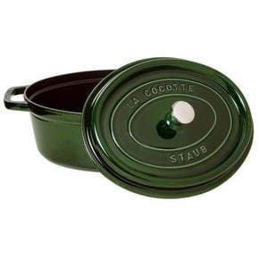 staub 23cm] IH La Cocotte Oval 40509-646 스토우브 [피코 코콧 타원형 바질 그린 양손 주물