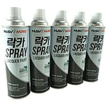 오너클랜 락카 스프레이 420ml 백색 1EA 은색 1EA 적색 1EA 진