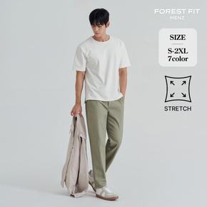 맨즈 / 남성 밴딩 스판 테이퍼드 면바지 (MP2504)