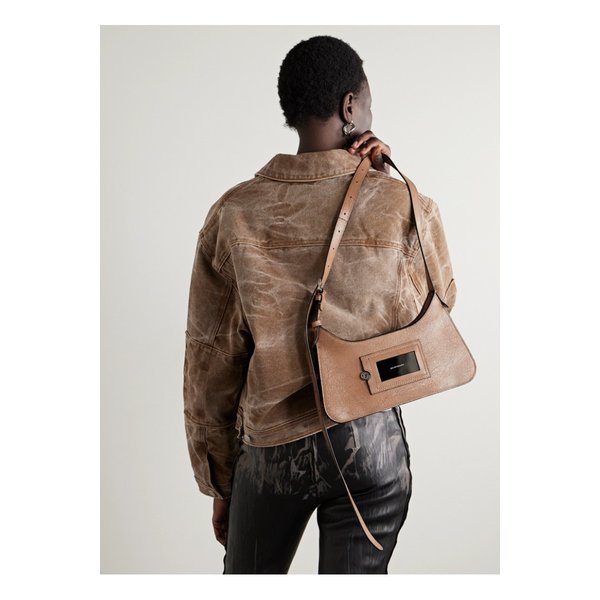 미니 크랙 가죽 숄더 백 베이지 1647597325972664