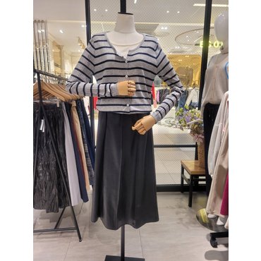 파프리카 기모 인조레더 A라인 스커트 NK1SK102