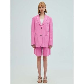 Oversized Cotton Blazer_Pink