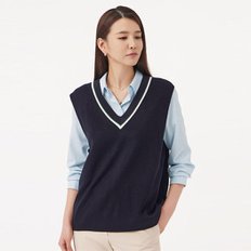 / BPSN512 포인트 니트 베스트/빅사이즈/미시/여성/봄