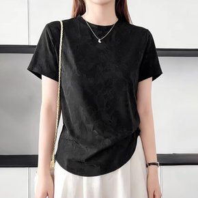 ATMARK (77까지)플로럴자카드라운드티셔츠_AA63TS038G