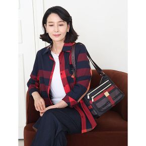 A42433 초경량 체크 멀티 포켓 크로스백 50대 엄마옷_P419652797