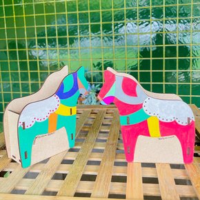 연필꽂이 행운의말 펜꽂이 만들기 diy  우드공예