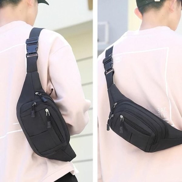 [옷자락] 남자 여자 심플 옥스퍼드 미니 방수 힙색 가방