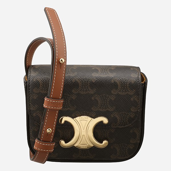 [시흥점] 6S 10I512DQB 04LU 트리오페 미니 클로드 캔버스 크로스백 탄