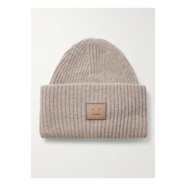 아플리케 골지 울 야크 혼방 비니 토프 46376663162899046