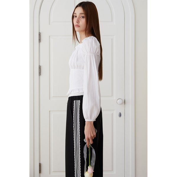 [시흥점] 여성 배색 밴딩 와이드 팬츠(ES2OPT52)