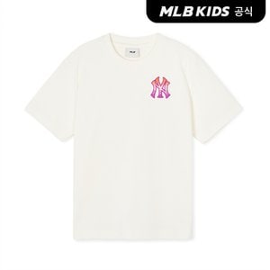 MLB키즈 (공식)24SS 클래식 모노그램 그라데이션 빅럭스 티셔츠 7ATSM0243-50CR