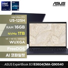 ExpertBook B3 B3604CMA-Q90540 U5-125H 16GB 1TB FD 16인치 비즈니스 AI 코파일럿 노트북