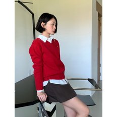 카일 울 브이넥 니트_레드 / KAILE WOOL V-NECK KNIT_RED