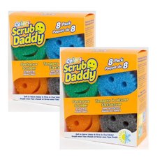 c/스크럽 대디 스폰지 컬러 8입 2팩 Scrub Daddy Sponges Colors