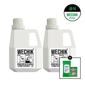 위칙 파워 액체세제 1.5L 2개+이염방지시트 30매+건조기시트 80매