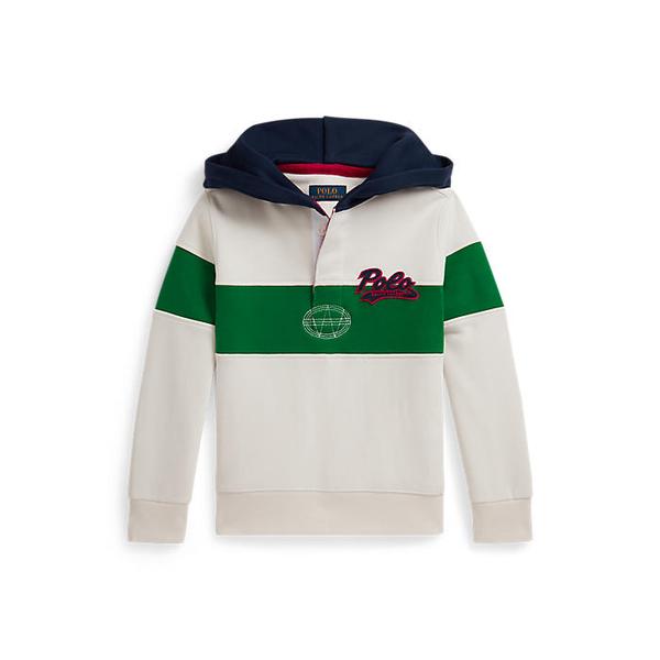 폴로 키즈 남아 2-7세 로고 플리스 럭비 후디(CWPOKNIB8021440100)