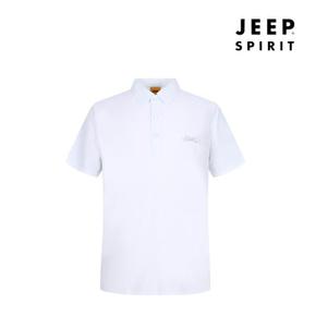 JEEP SPIRIT 쿨링 남성  반팔 카라티셔츠 화이트 (S33646818)