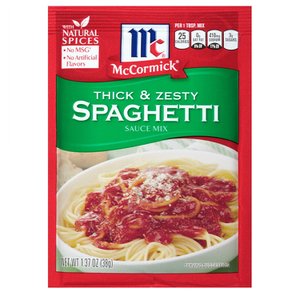 맥코믹 [해외직구]맥코믹 티크 제스티 스파게티 소스 믹스 38g 12팩 McCormick Sauce Mix Thick Zesty Spaghetti 1.37oz