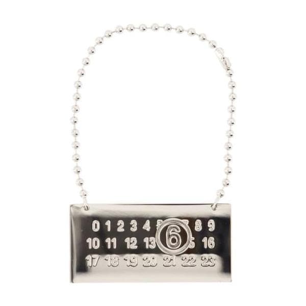확대된 대표 MM6 메종마르지엘라 네크리스 MMM026027 SILVER