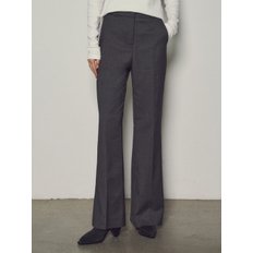 Wool Blend No Tuck Boots Cut Slacks_CTB528(Charcoal)