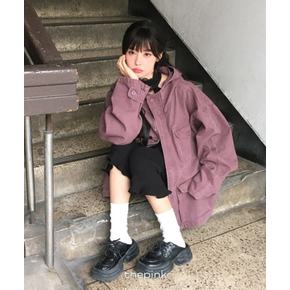 / 센츠 오버핏 피그먼트 아일렛 포켓 투웨이 야상 자켓