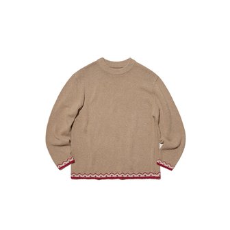 오가프 Nep Jacquard Pullover Knit Beige