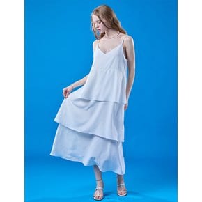 쿨링 냉장고 캉캉 쉬폰 맥시 롱 나시원피스 [WHITE]