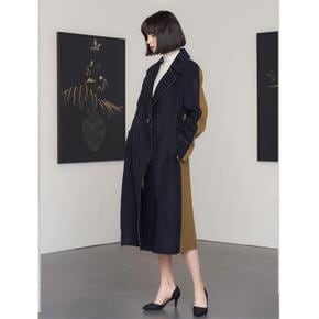 REVERSE RAW HEM SINGLE BUTTON COAT (S1984721)