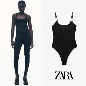 ZARA 자라 스트랩 블랙 바디수트