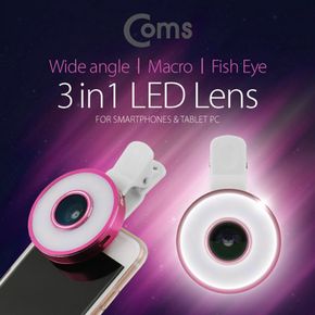 Coms 카메라 확대경(3in1) 셀카 렌즈 LED 라이트