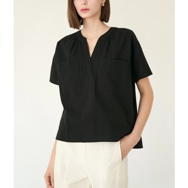 DKNY 쉐도우 스트라이프 블라우스 (DW2F1WBL031C)
