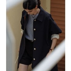 Stitch raglan trench coat_Navy