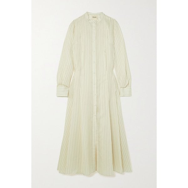 케이트 웨일론 오버사이즈 플리츠 스트라이프 셔츠 드레스 1647597289308028