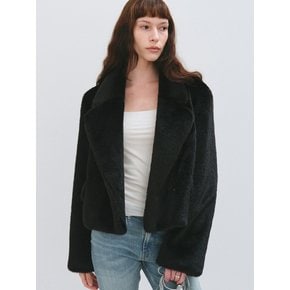 SALLY FAUX FUR JACKET BLACK