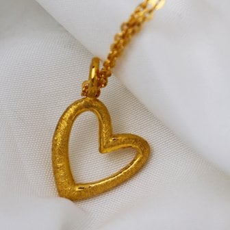  [가앤] 24k순금 하트 목걸이 메달 펜던트 3.75g