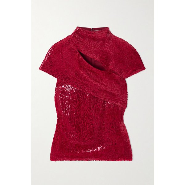 컷아웃 필 쿠포 블라우스 46376663162915024