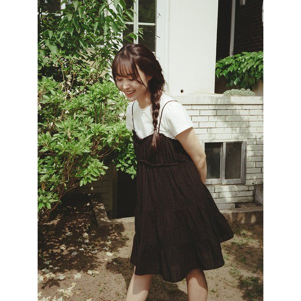 [리퍼브]COTTON SLEEVELESS ONEPIECE_BLACK